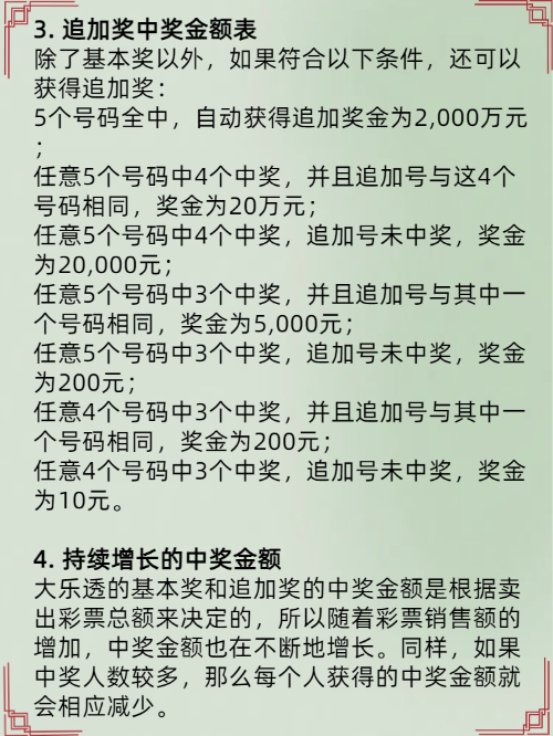 探索大乐透，中奖规则与奖金明细全解析