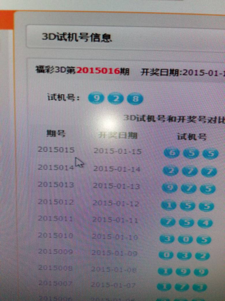 福彩3D近100期试机号与开机号深度解析